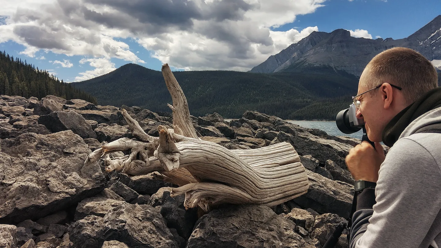 Andrew at Upper Kananaskis Lake